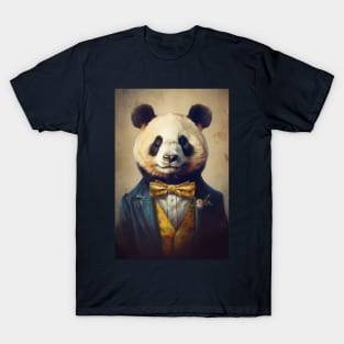 Mr Dapper Panda Bear T-Shirt